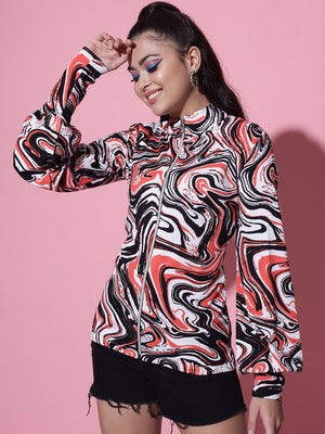 TANDUL Full Sleeve Printed Women Casual Jacket