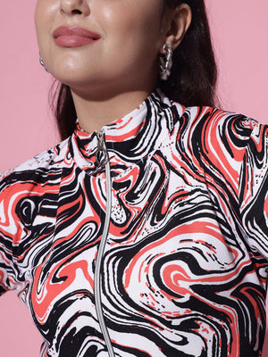 TANDUL Full Sleeve Printed Women Casual Jacket