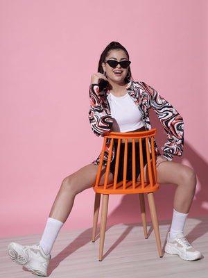 TANDUL Full Sleeve Printed Women Casual Jacket