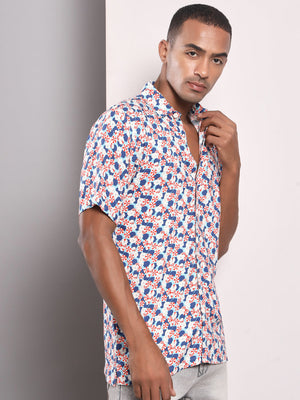 TANDUL  Men Regular Fit Printed Double Collar Formal Shirt