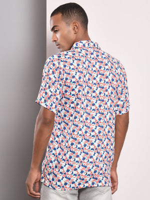 TANDUL  Men Regular Fit Printed Double Collar Formal Shirt
