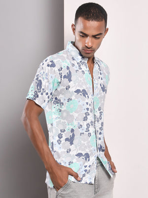 TANDUL Men Regular Fit Printed Double Collar Formal Shirt