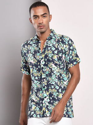TANDUL Men Regular Fit Printed Double Collar Formal Shirt