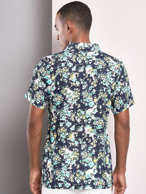 TANDUL Men Regular Fit Printed Double Collar Formal Shirt