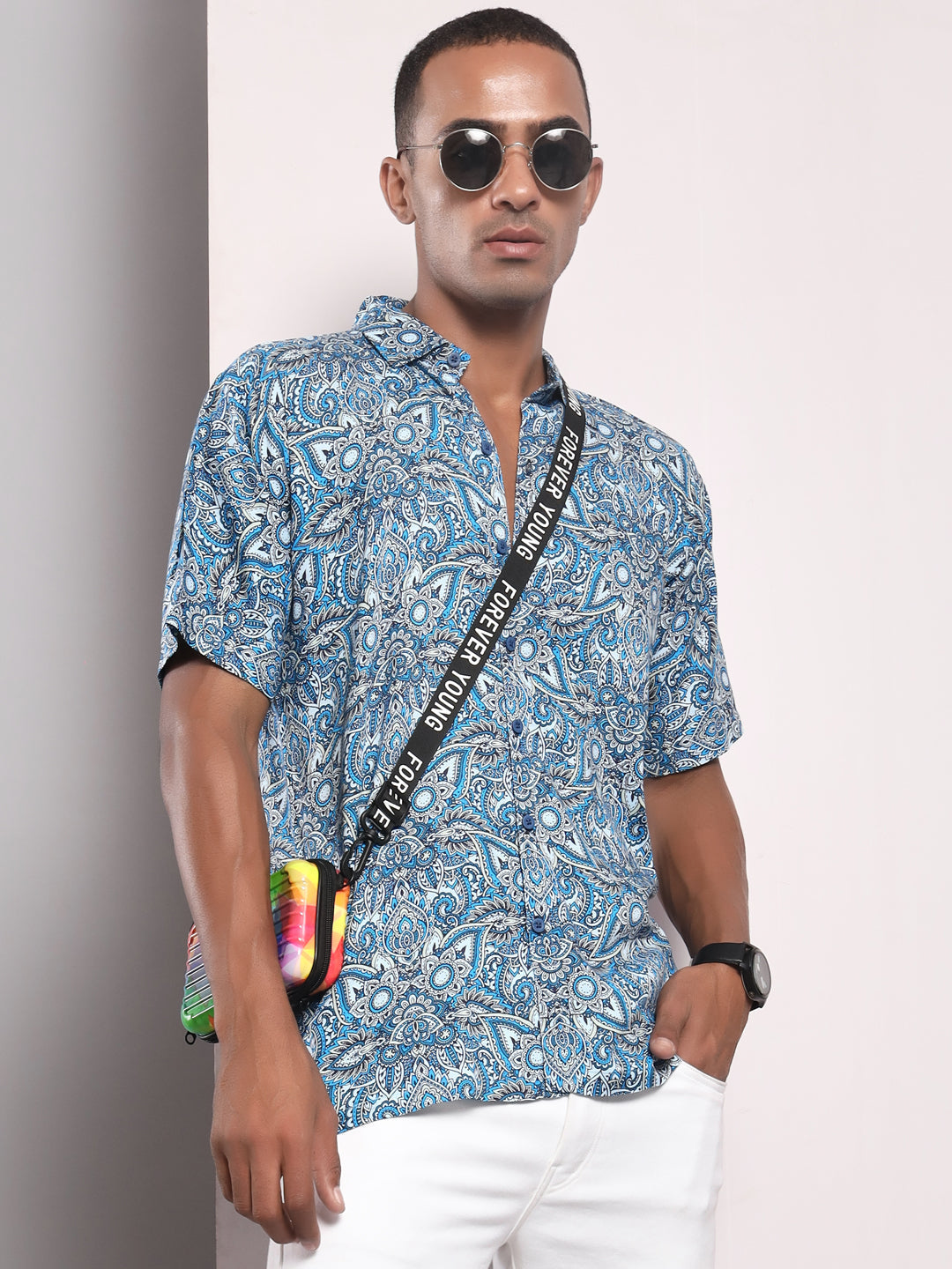 TANDUL Men Regular Fit Printed Double Collar Formal Shirt