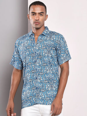 TANDUL Men Regular Fit Printed Double Collar Formal Shirt