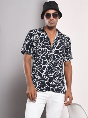 TANDUL Men Regular Fit Printed Double Collar Formal Shirt