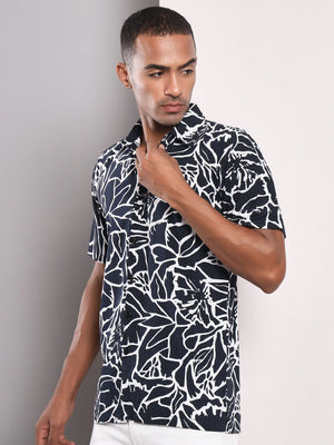TANDUL Men Regular Fit Printed Double Collar Formal Shirt