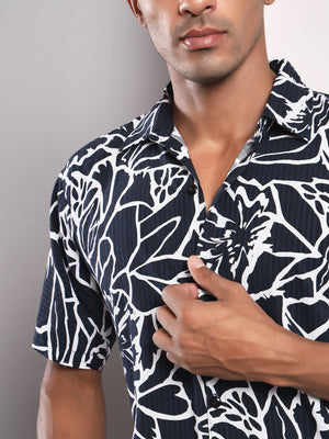 TANDUL Men Regular Fit Printed Double Collar Formal Shirt