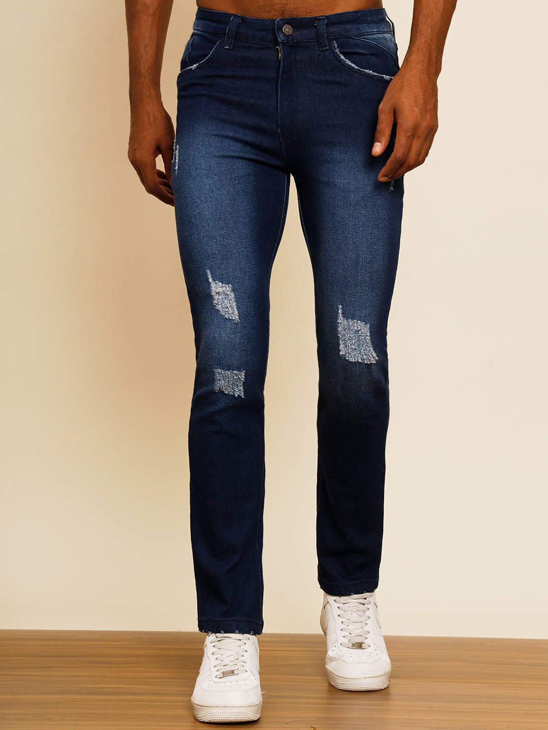 TANDUL MEN Regular Mid Rise Blue Jeans