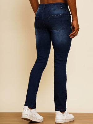 TANDUL MEN Regular Mid Rise Blue Jeans