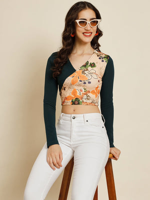 TANDUL Casual Printed Women Multicolor Top