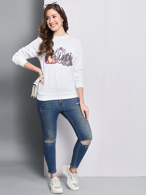 TANDUL  Women Full Sleeve Printed Sweatshirt