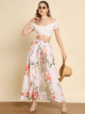 TANDUL  Women Floral Print Flared Multicolor Skirt