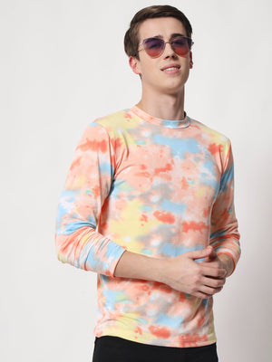 TANDUL  Men Printed Round Neck Multicolor T-Shirt