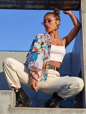 Women Regular Fit Printed Built-up Collar Casual Shirt