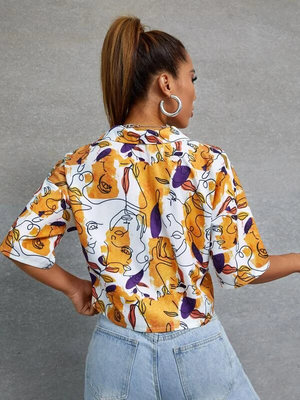 TANDUL Women Printed Casual Multicolor Shirt