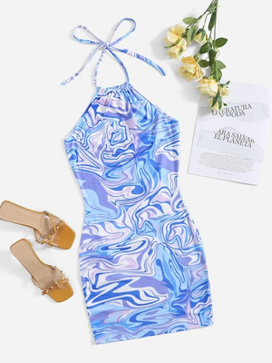 Women Bodycon Multicolor Dress