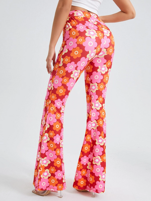 TANDUL  Women Regular Fit Multicolor Lycra Blend Trousers