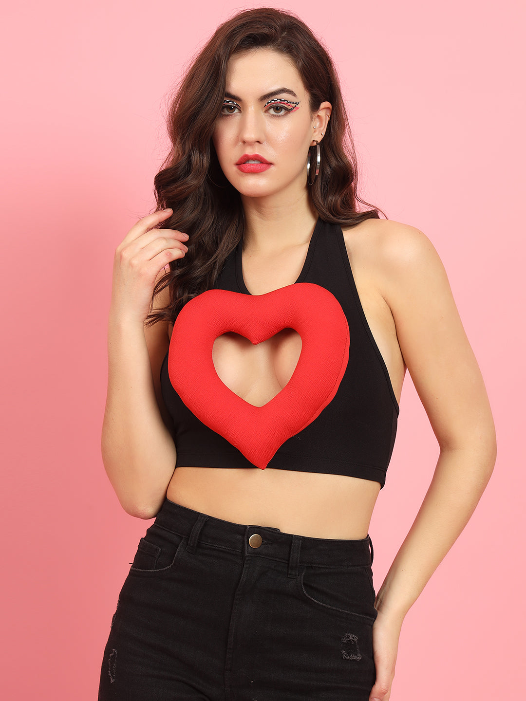 TANDUL  Casual Sleeveless Solid Women Black Top