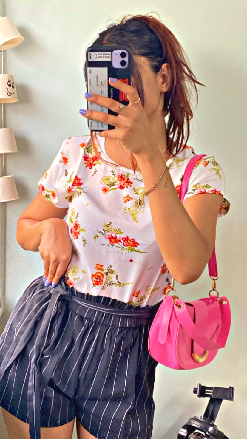Casual Regular Sleeves Printed Women Multicolor Top
