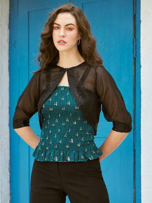 Casual Regular Sleeves Printed Women Multicolor Top