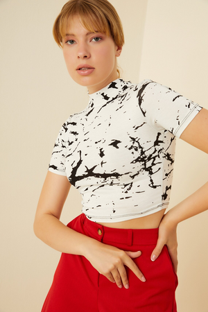 TANDUL Casual Regular Sleeves Printed Women Multicolor Top