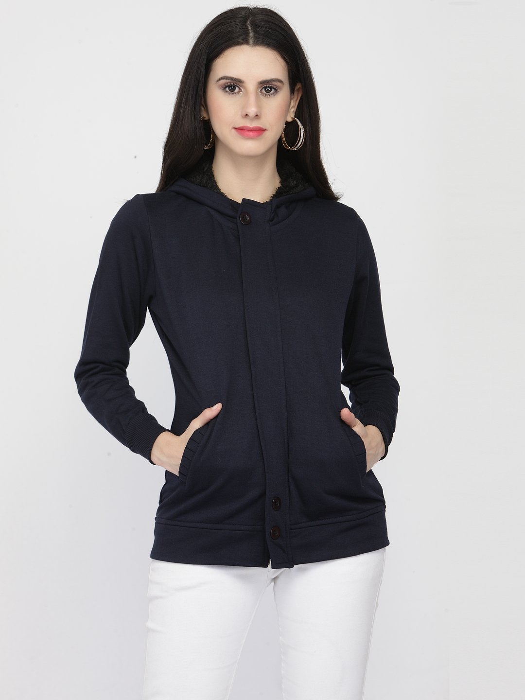 ZARVEY Full Sleeve Solid Women Jacket