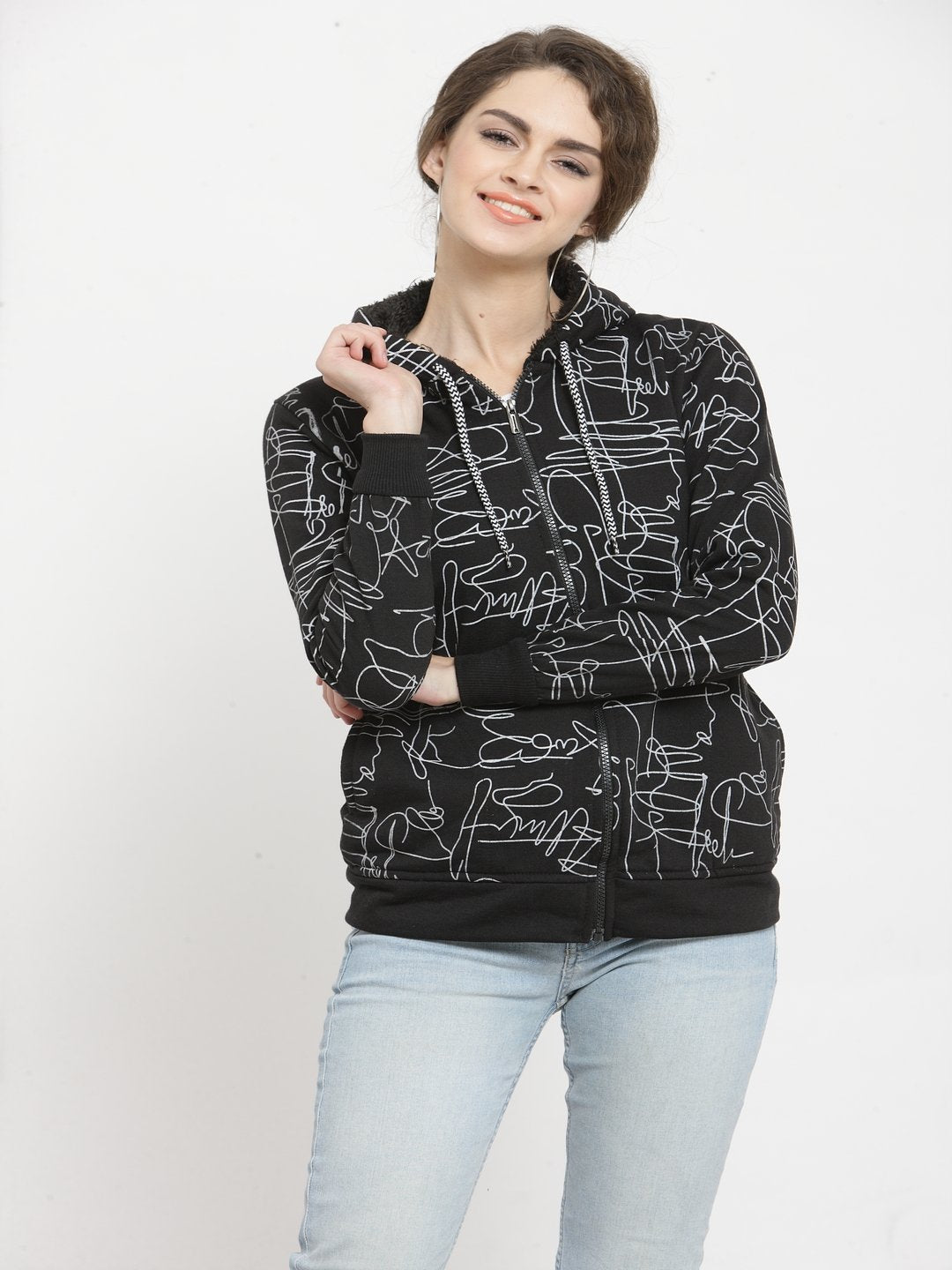 ZARVEY Full Sleeve Printed Women Jacket