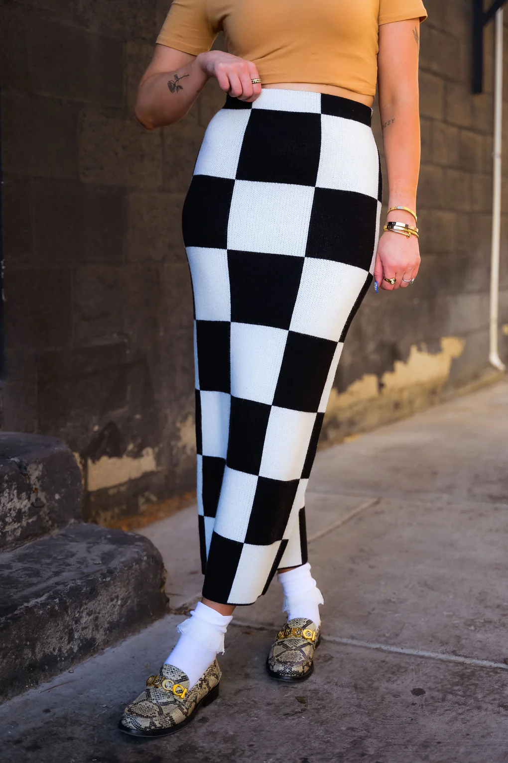 TANDUL Women Argyle Pencil Multicolor Skirt