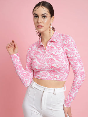 Casual Regular Sleeves Printed Women Multicolor Top