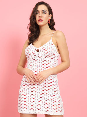 TANDUL  Women Bodycon White Dress
