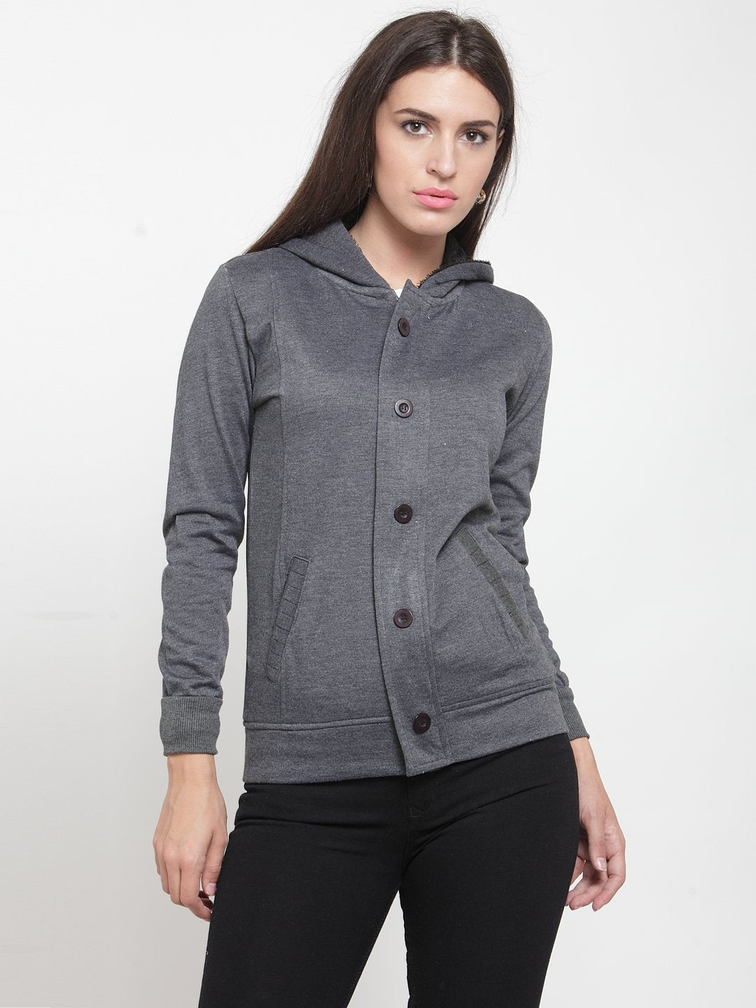 ZARVEY Full Sleeve Solid Women Jacket