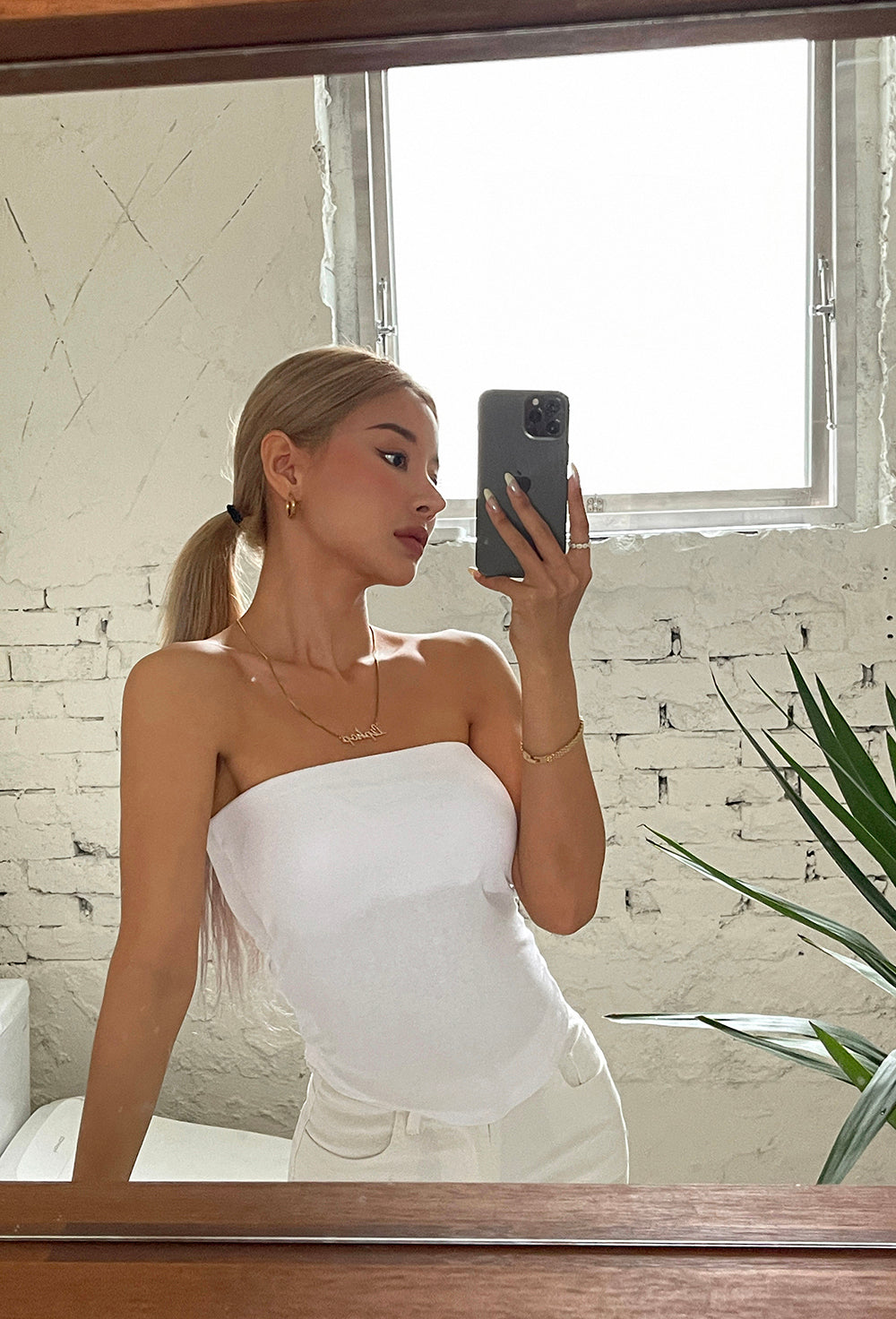 Casual Sleeveless Solid Women White Top