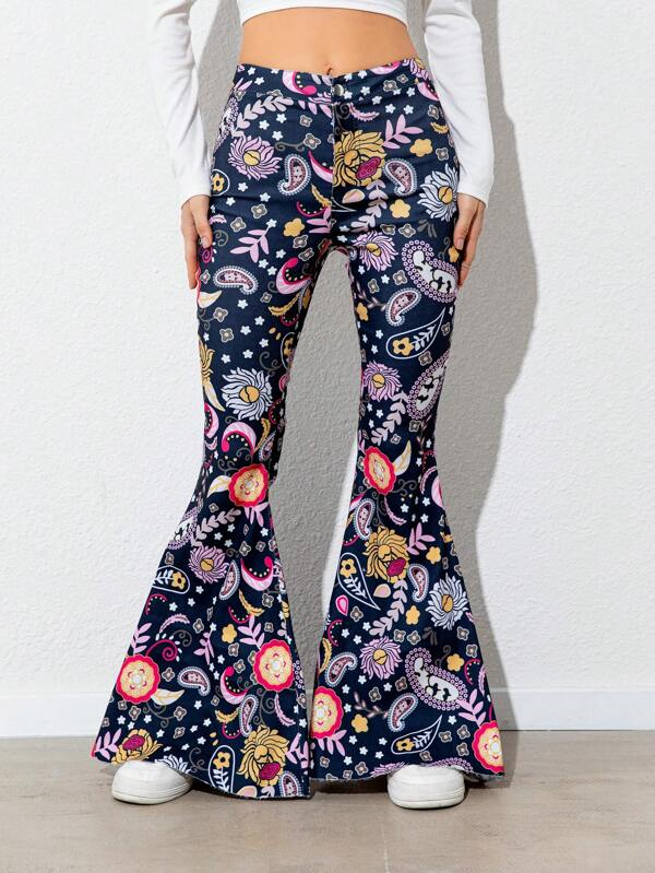 Women Regular Fit Multicolor Lycra Blend Trousers