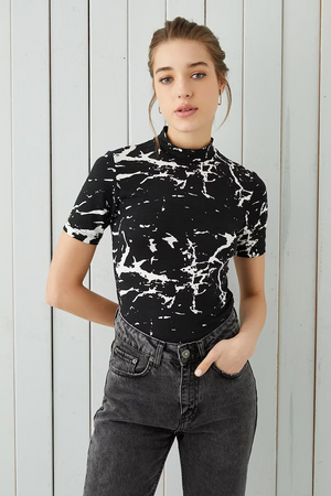TANDUL Casual Regular Sleeves Printed Women Multicolor Top