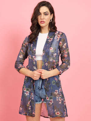 TANDUL  Women Flared 3/4th Sleeve Multicolor Shrug