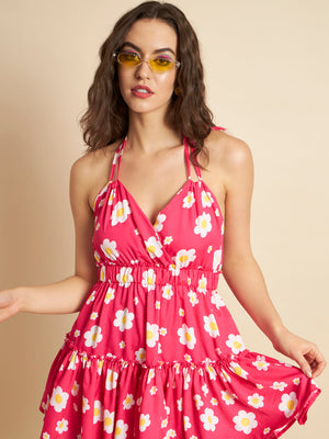 Women Fit and Flare Multicolor Dress