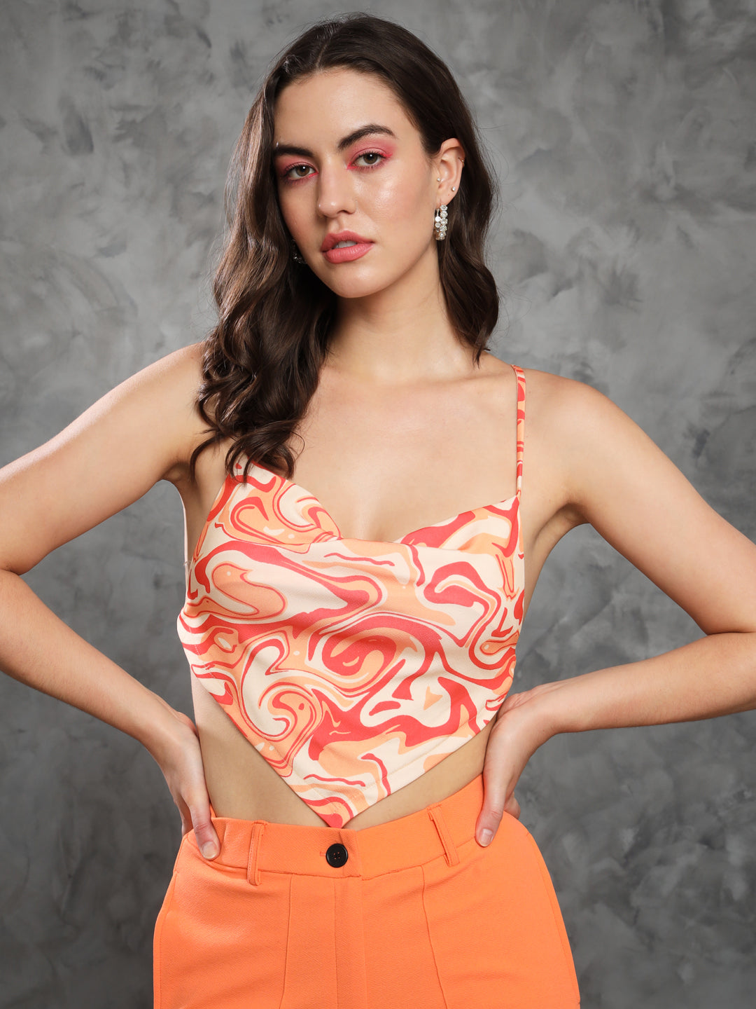 TANDUL Casual Sleeveless Printed Women Multicolor Top