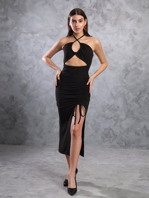 TANDUL  Women Bodycon Black Dress