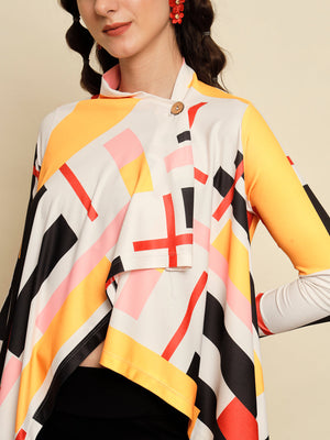 TANDUL  Casual Regular Sleeves Printed Women Multicolor Top