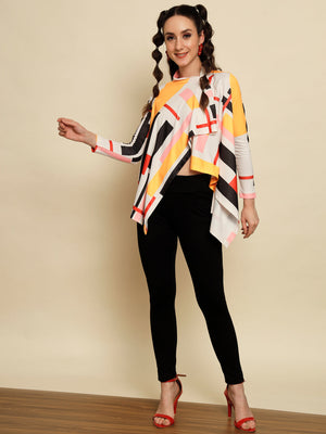 TANDUL  Casual Regular Sleeves Printed Women Multicolor Top