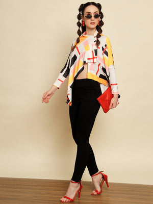 TANDUL  Casual Regular Sleeves Printed Women Multicolor Top