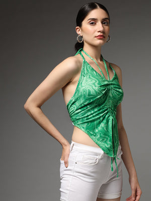 TANDUL  Casual Sleeveless Printed Women Multicolor Top