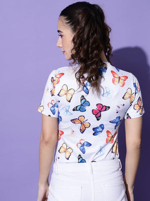 TANDUL  Casual Regular Sleeves Printed Women Multicolor Top