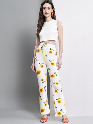 TANDUL  Regular Fit Women Multicolor Lycra Blend Trousers