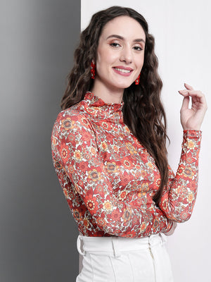 TANDUL  Casual Regular Sleeves Printed Women Multicolor Top