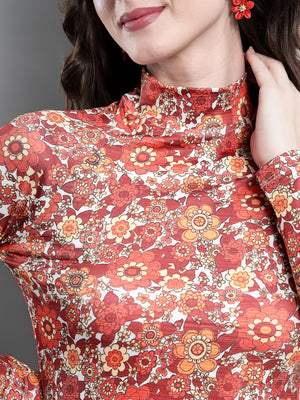 TANDUL  Casual Regular Sleeves Printed Women Multicolor Top