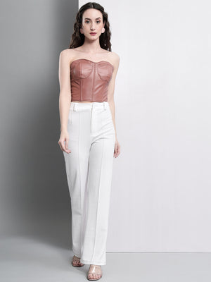TANDUL  Casual Sleeveless Solid Women Pink Top