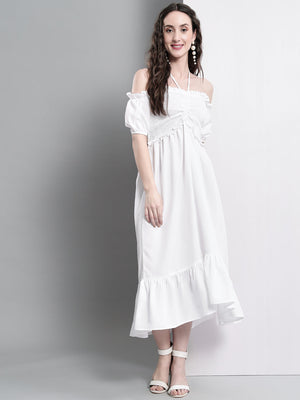 TANDUL  Women Maxi White Dress
